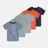 Friboo 5 Pack Unisex - Camiseta Estampada - Multi-Coloured/Blue/White