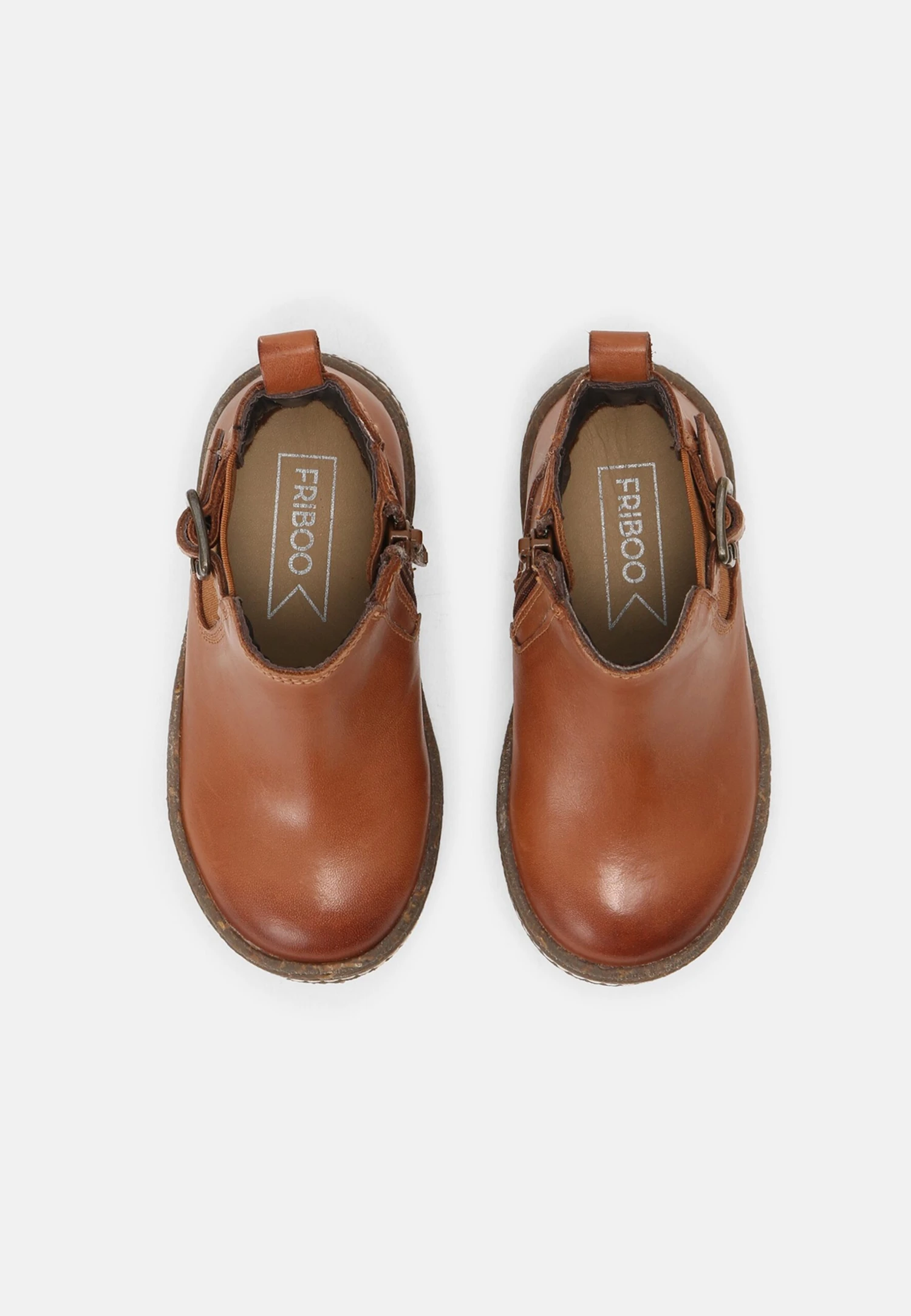 Friboo Leather Booties - Botines - Cognac 4 Friboo Leather Booties - Botines - Cognac - Image 4