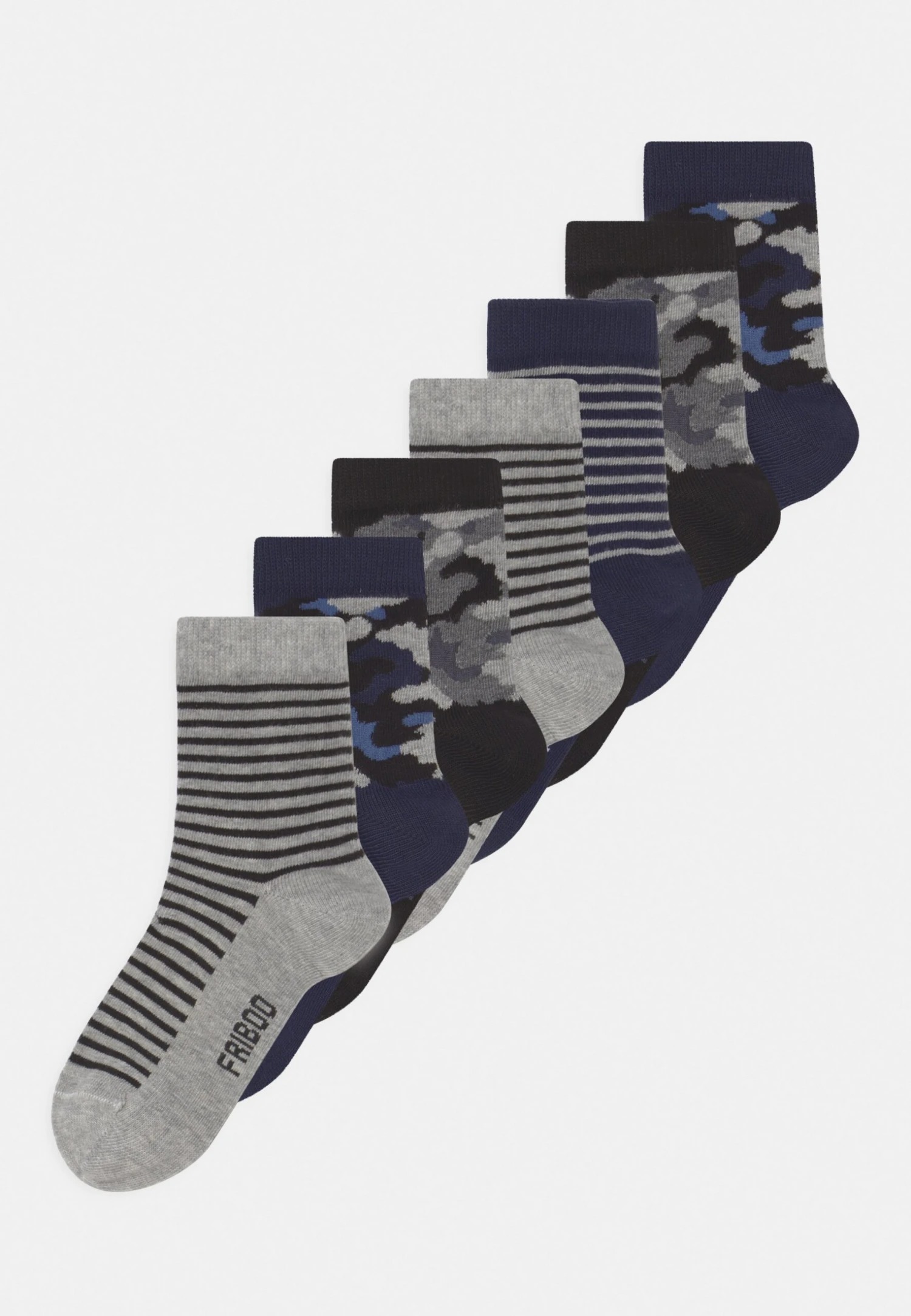 Friboo 7 Pack - Calcetines - Grey/Black 1 Friboo 7 Pack - Calcetines - Grey/Black
