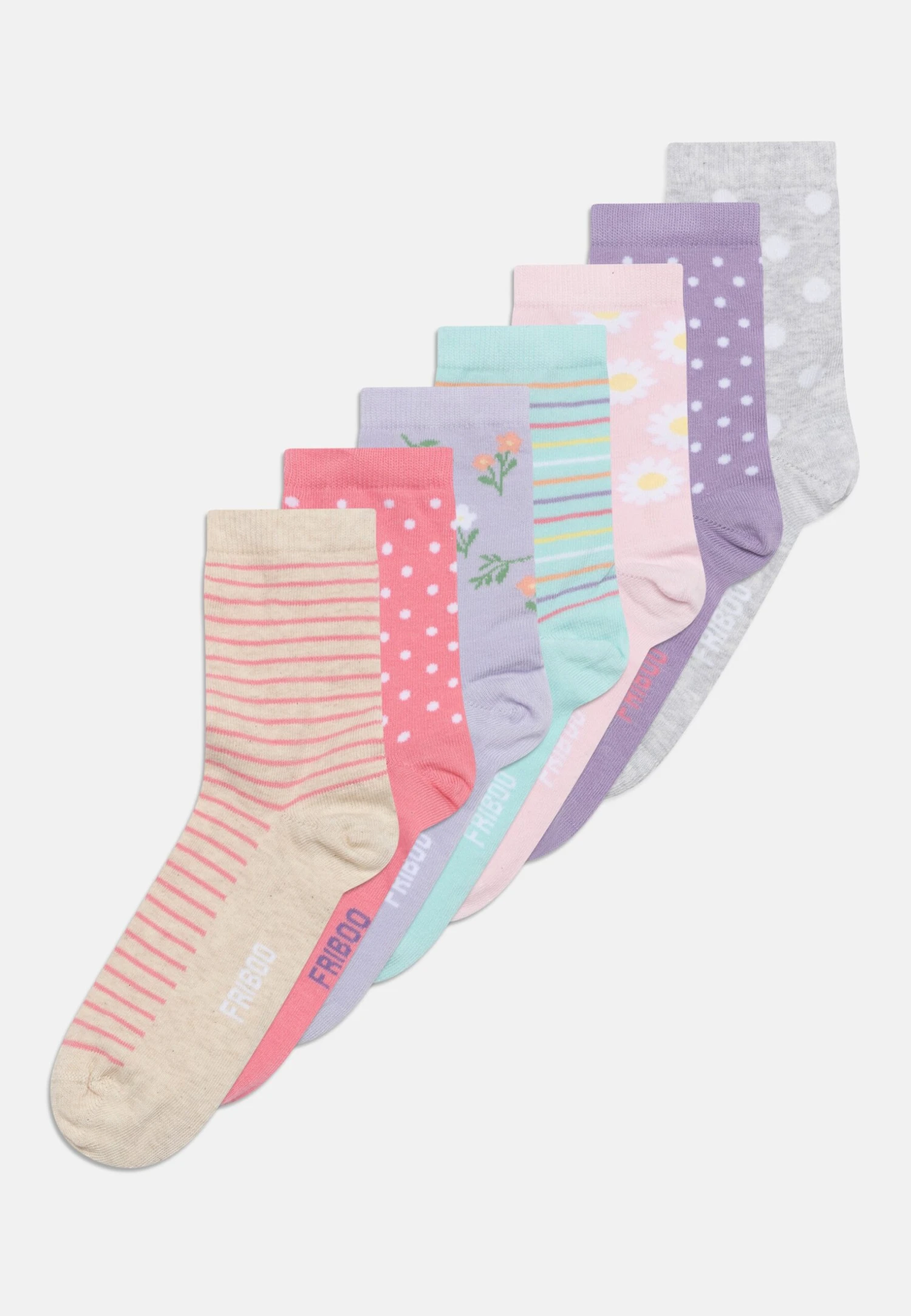 Friboo 7 Pack - Calcetines - Multi-Coloured/Purple/Grey 1 Friboo 7 Pack - Calcetines - Multi-Coloured/Purple/Grey