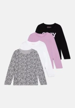 Friboo 4 Pack - Camiseta De Manga Larga - Multi-Coloured/Purple/Black