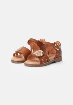 Friboo Leather Sandals - Sandalias - Cognac