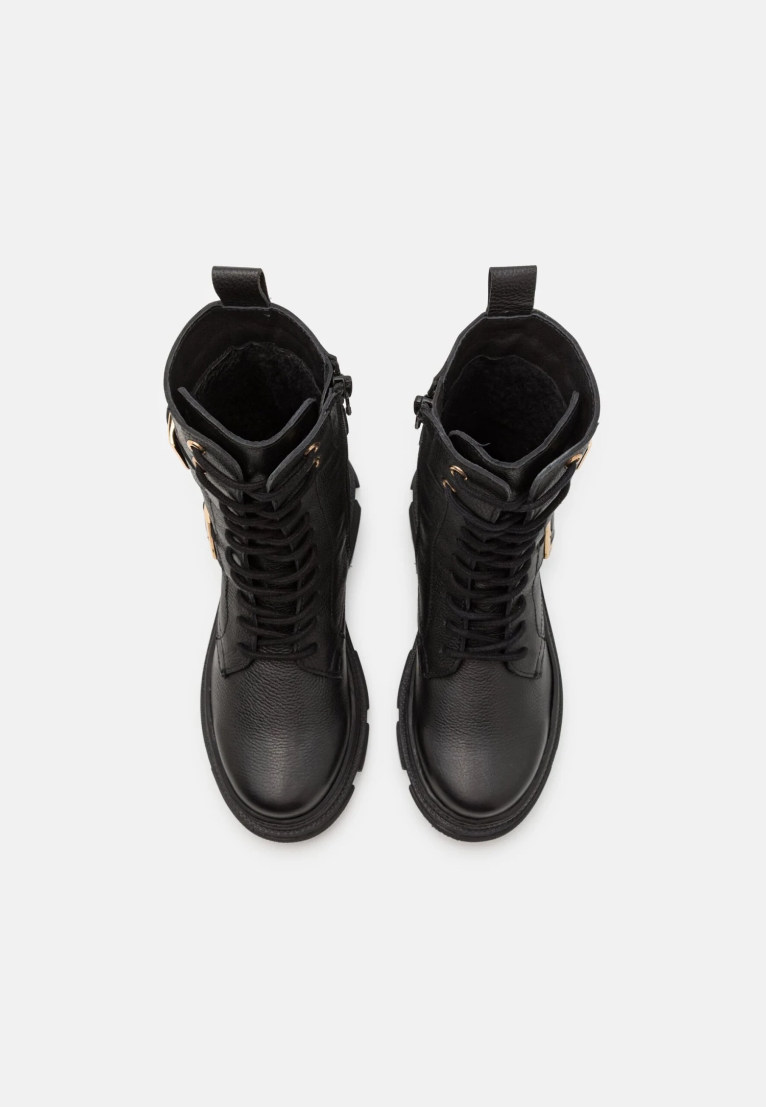 Friboo Leather - Botas Con Cordones -Black 4 Friboo Leather - Botas Con Cordones -Black - Image 4